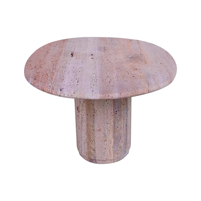 Canberra - Table d'Appoint - Travertin Rouge