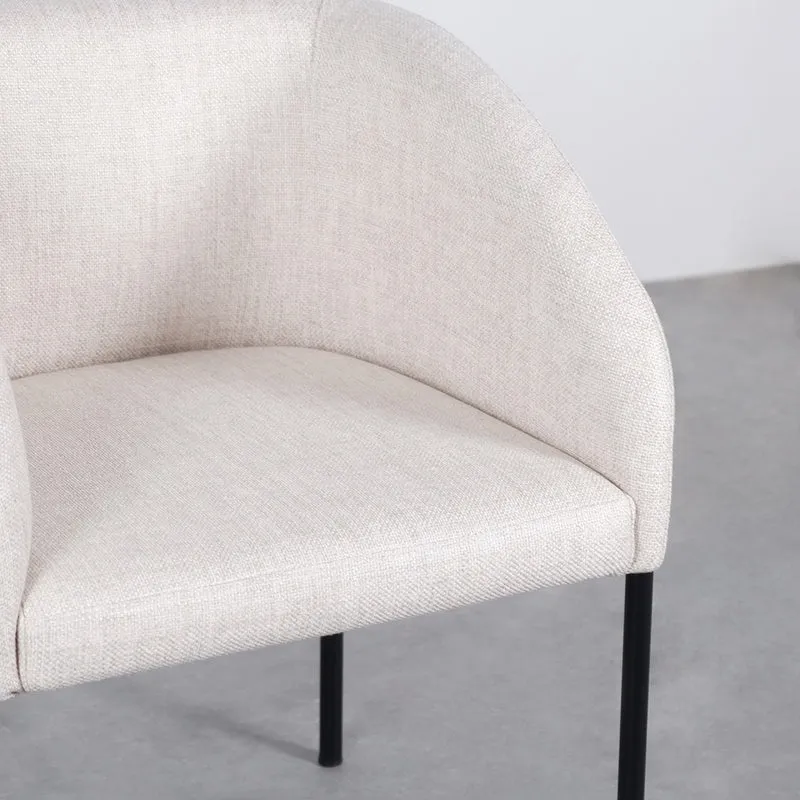 Chaise de salle à manger - Royan - Gris/Beige
