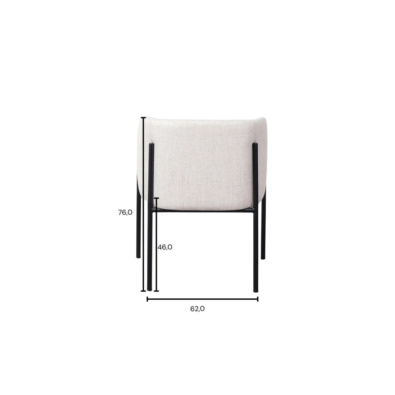 Chaise de salle à manger - Royan - Gris/Beige