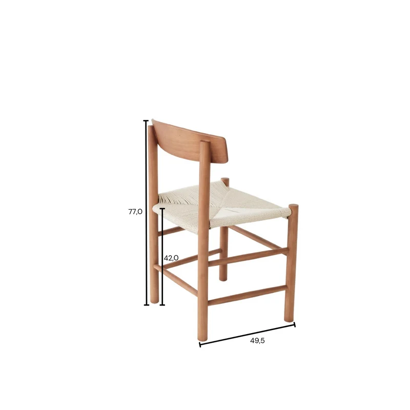 Gien - Chaise de salle à manger - Noyer clair