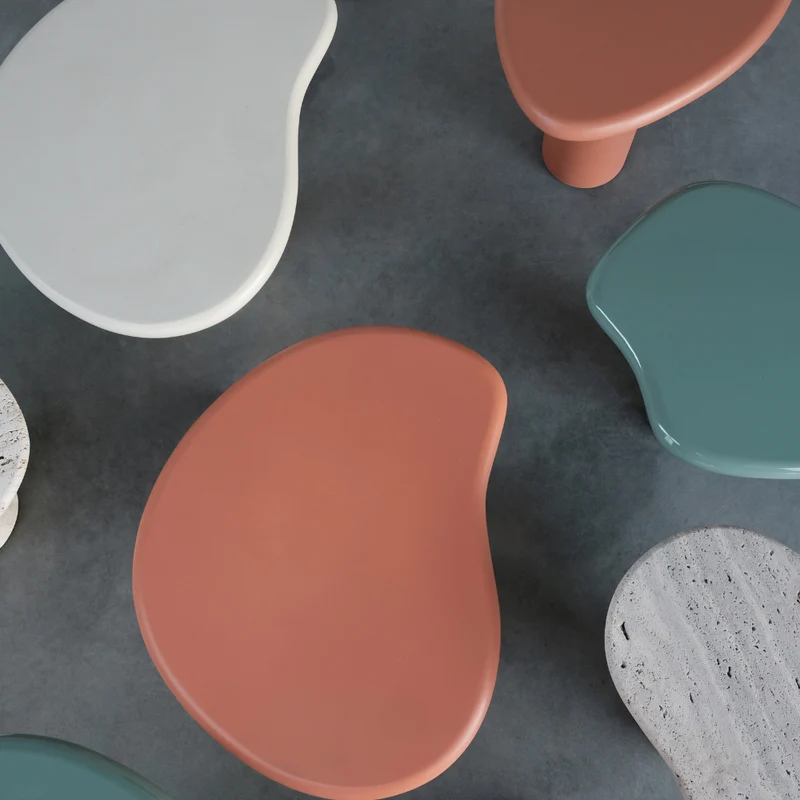 Ada - Table d'appoint basse - Glossy StoneSkin