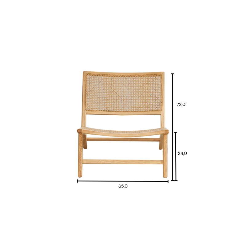 Fauteuil en Osier - Flora - Chêne