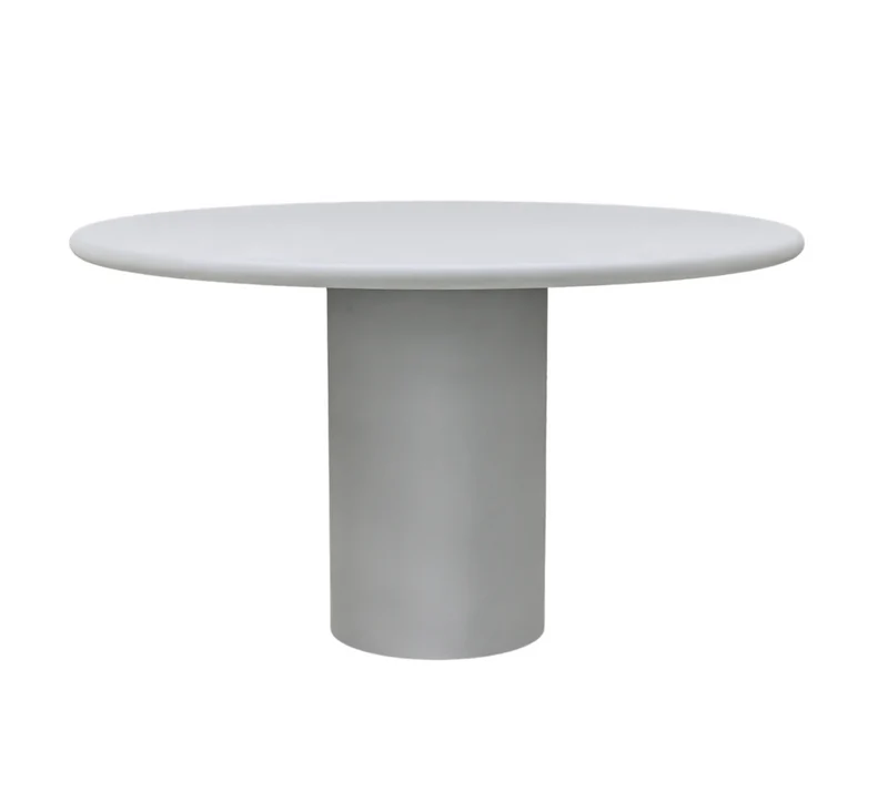 Table à manger ronde - Obi - Aspect béton - StoneSkin - 140 cm