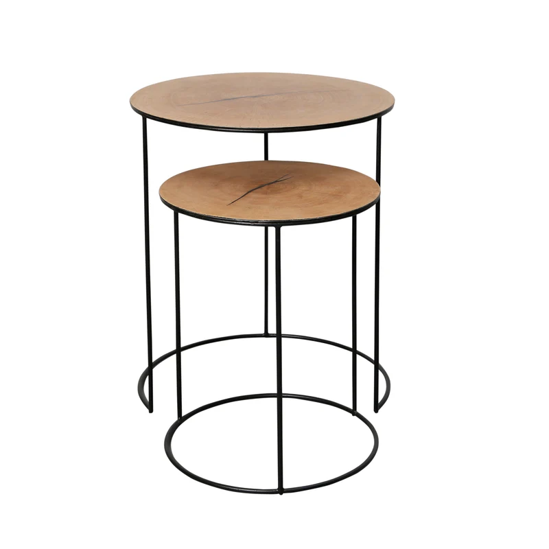 Table d'appoint Louis - Chêne - Petite (43x43x56cm)