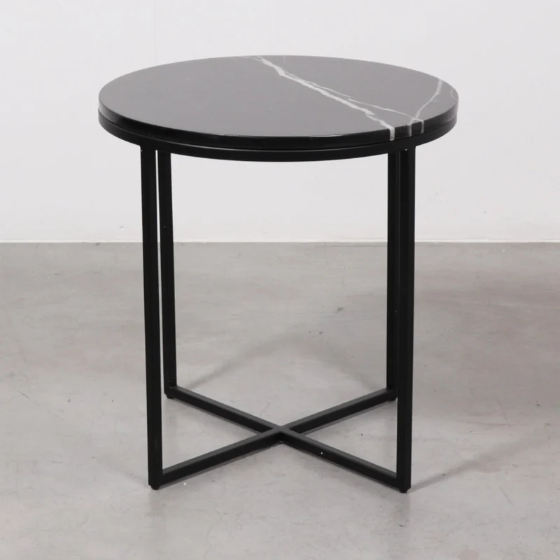 Table d'Appoint Margaux - Marbre Noir - 50x50x45cm
