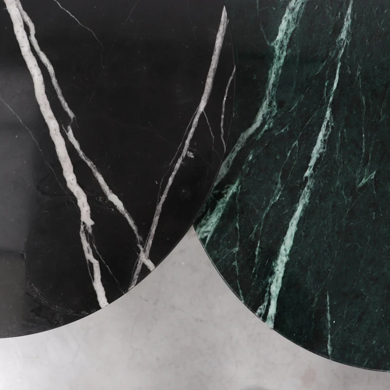 Table d'Appoint Margaux - Marbre Noir - 50x50x45cm
