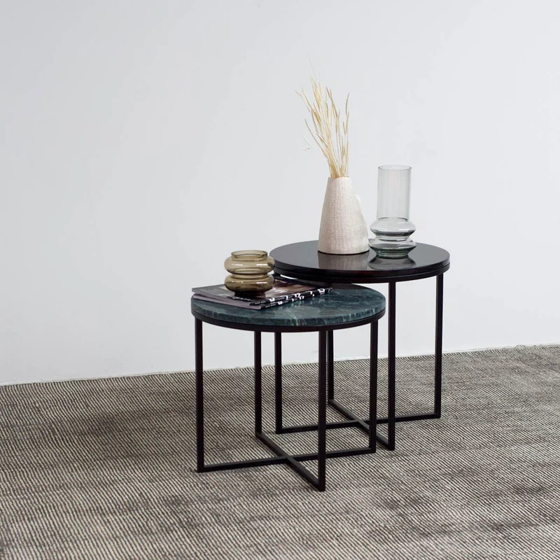 Table d'Appoint Margaux - Marbre Noir - 50x50x45cm