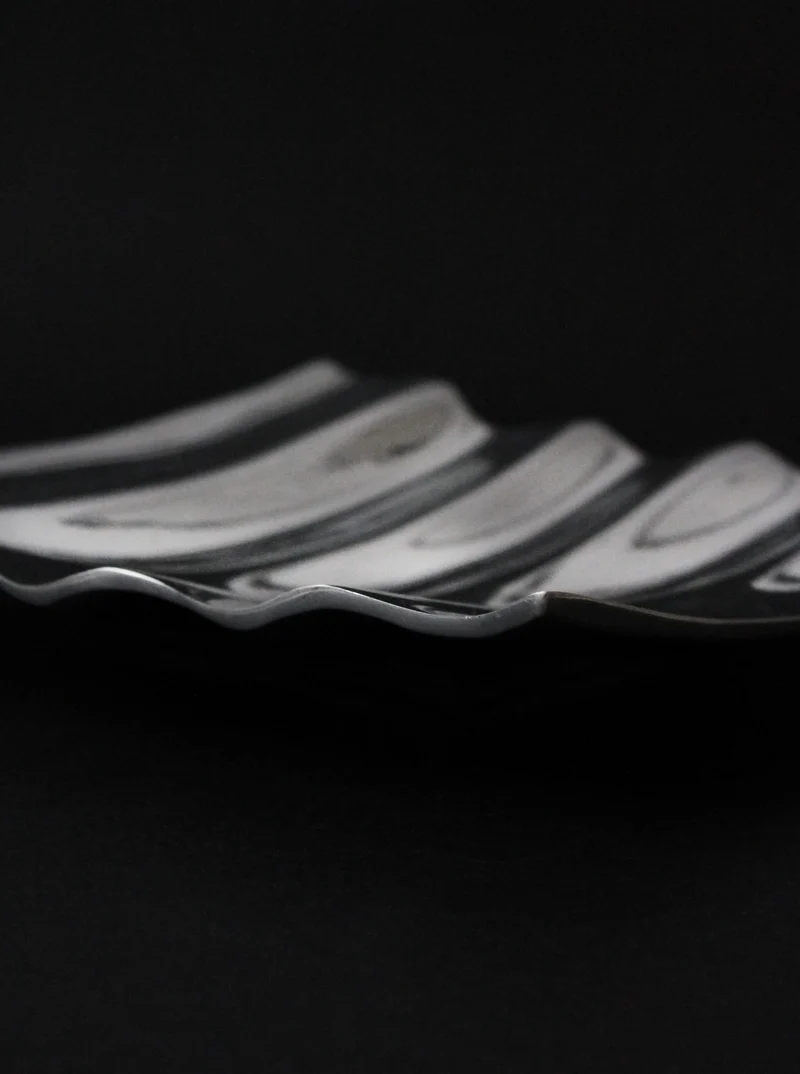 Polished Aluminum Wave Bowl
