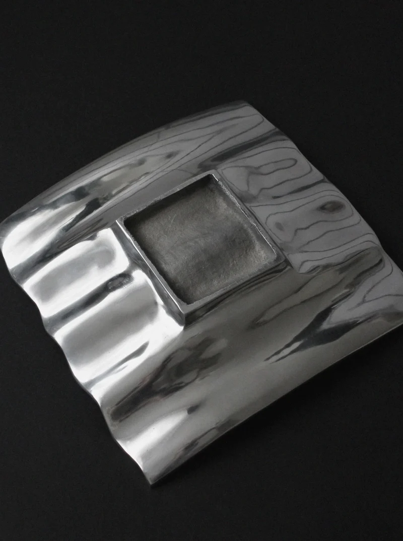 Polished Aluminum Wave Bowl