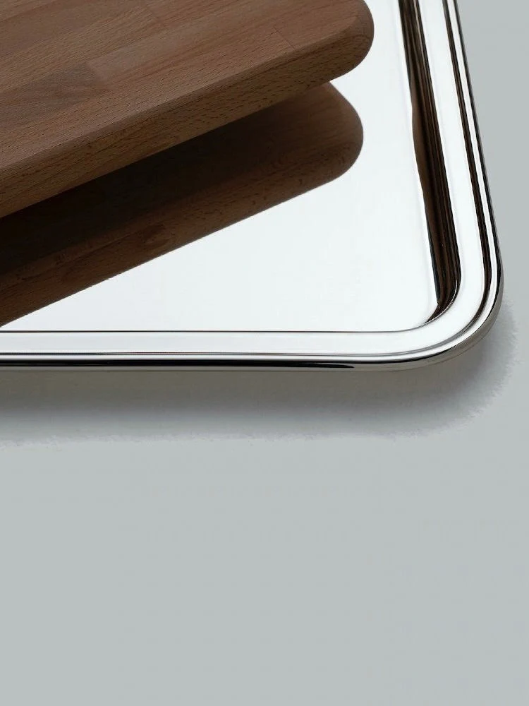 Silver-plated and beech wood Set