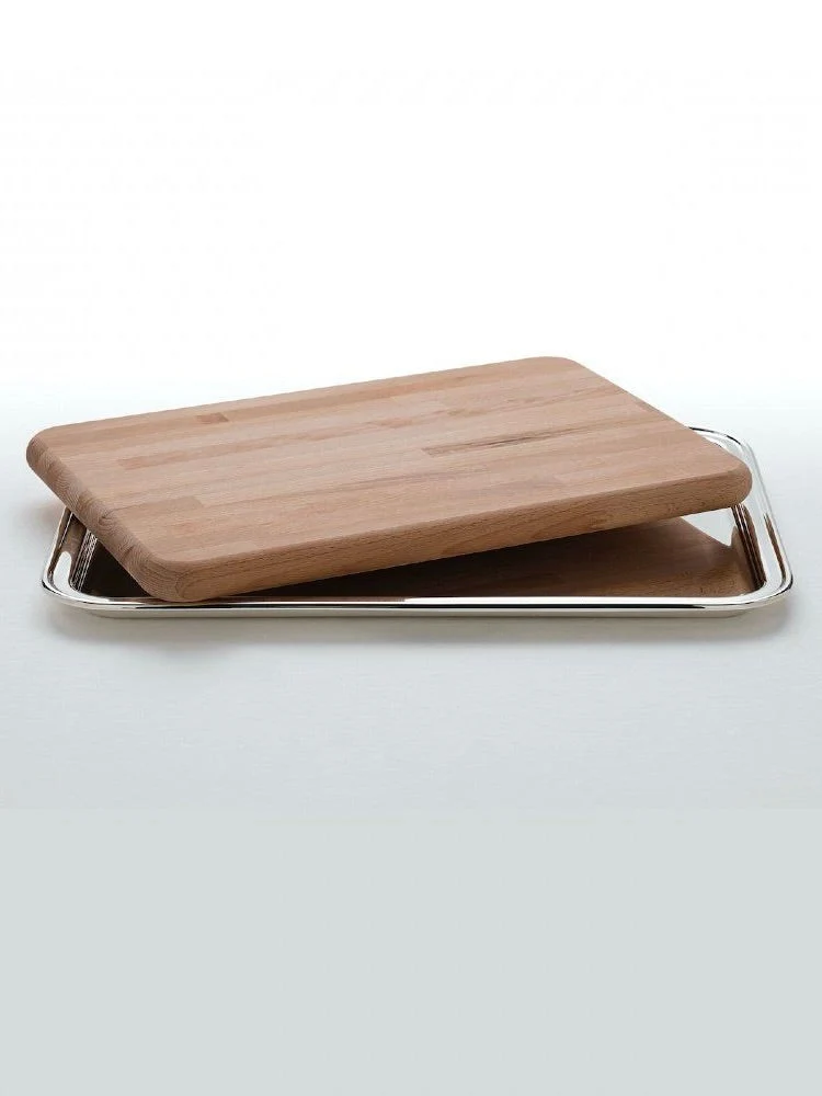 Silver-plated and beech wood Set