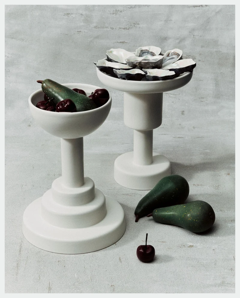 'MEDICIS' Glazed Earthenware Fruits Coupe