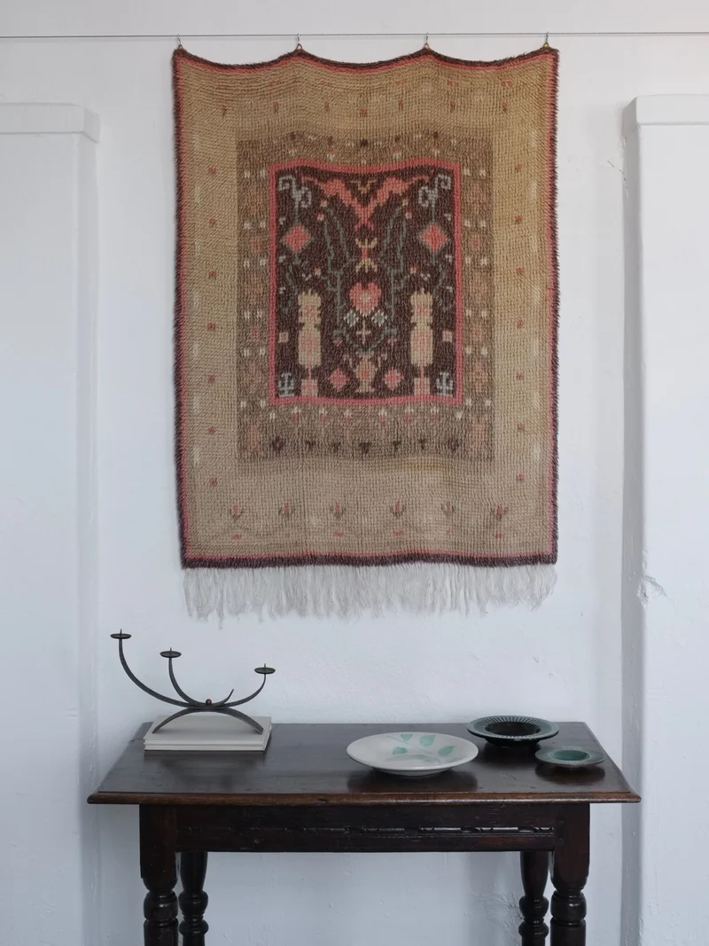 Vintage Wall Rya Rug, Finland, 1947