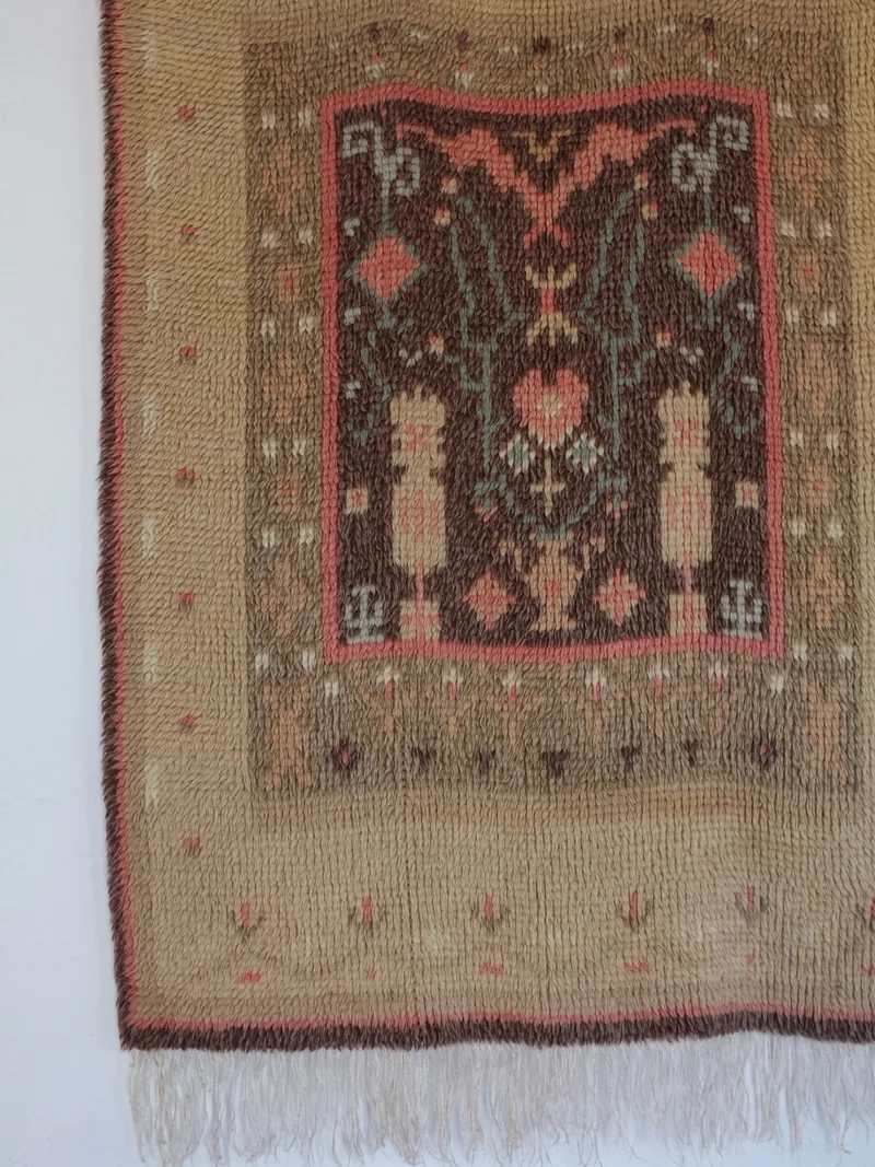 Vintage Wall Rya Rug, Finland, 1947
