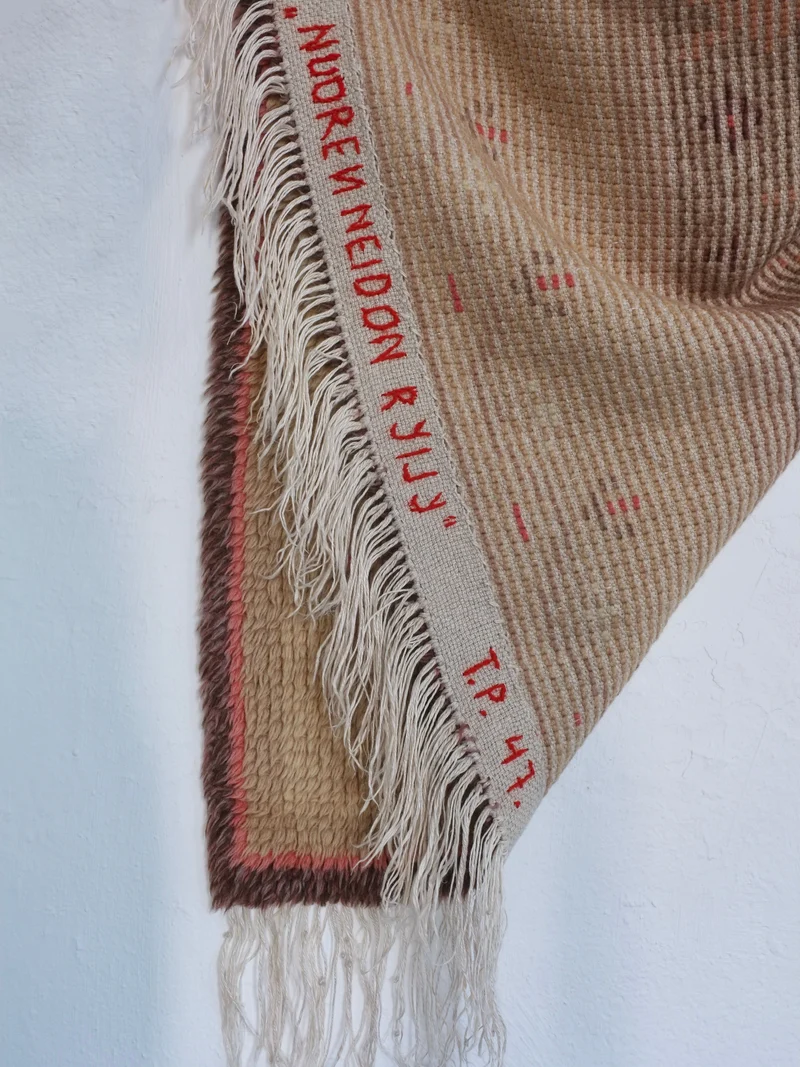 Vintage Wall Rya Rug, Finland, 1947