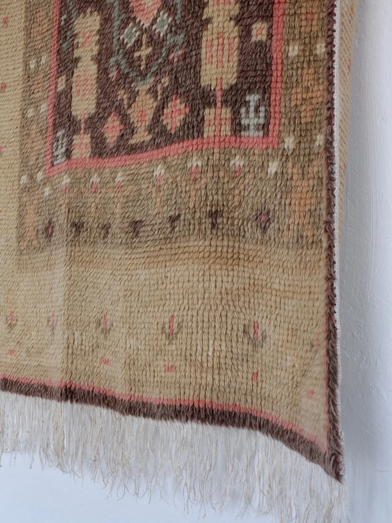 Vintage Wall Rya Rug, Finland, 1947