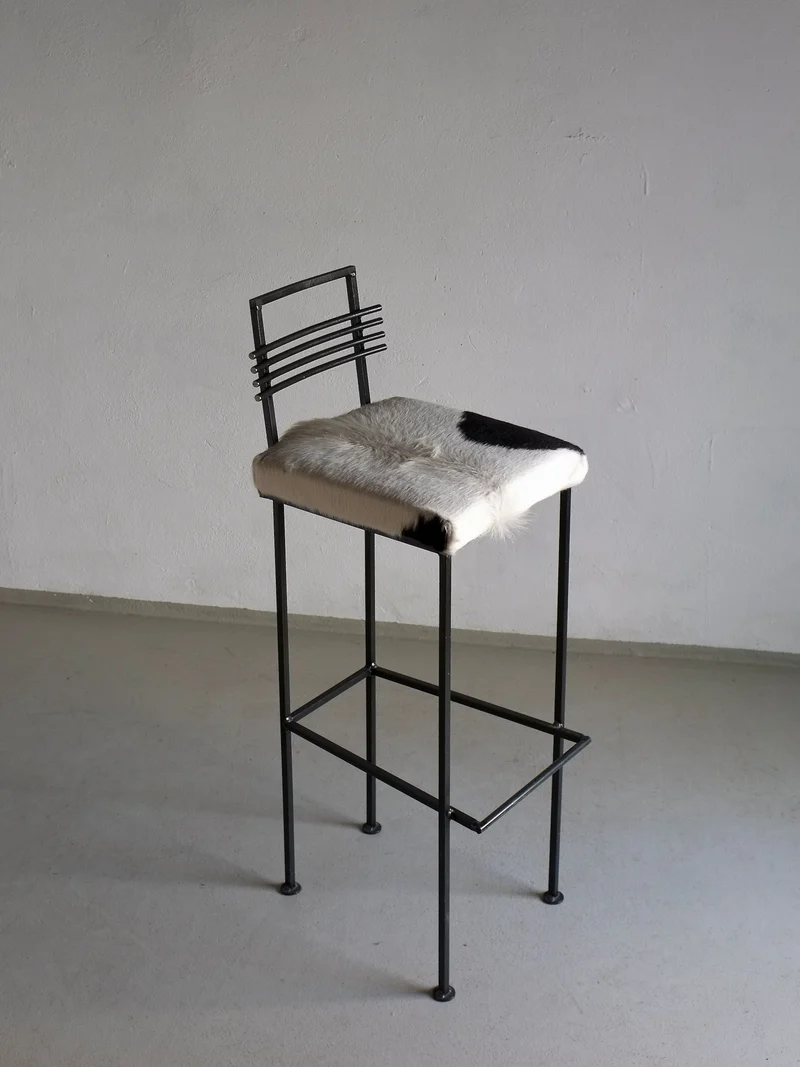 3 Wrought Iron Bar Stools by Olsson & Dam 1990s