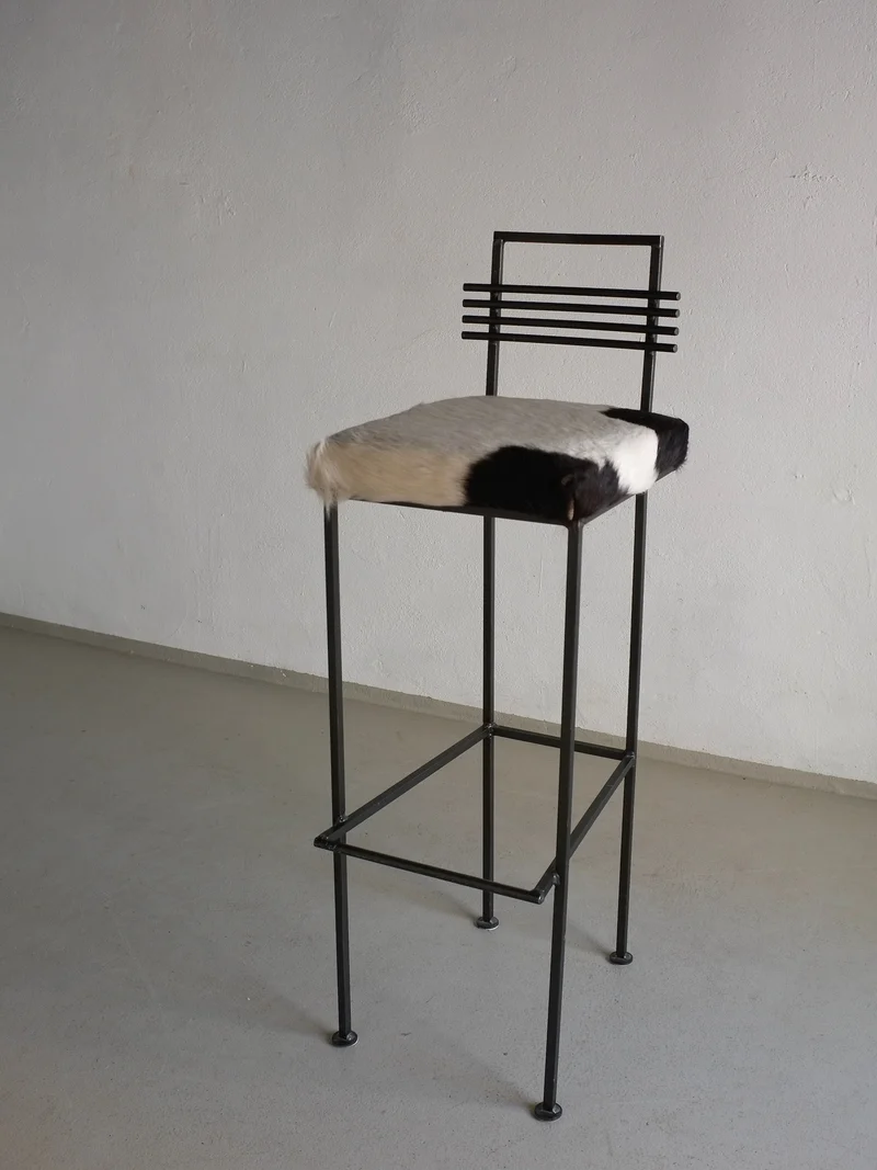 3 Wrought Iron Bar Stools by Olsson & Dam 1990s