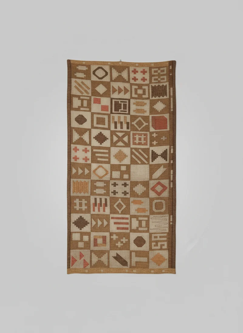 Large Abstract Wool Wall Tapestry, Sweden, 1988