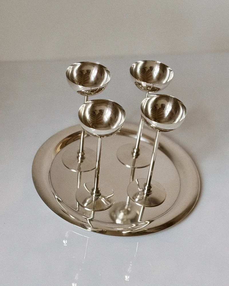 Silver Plated Server Set, Poland 70s