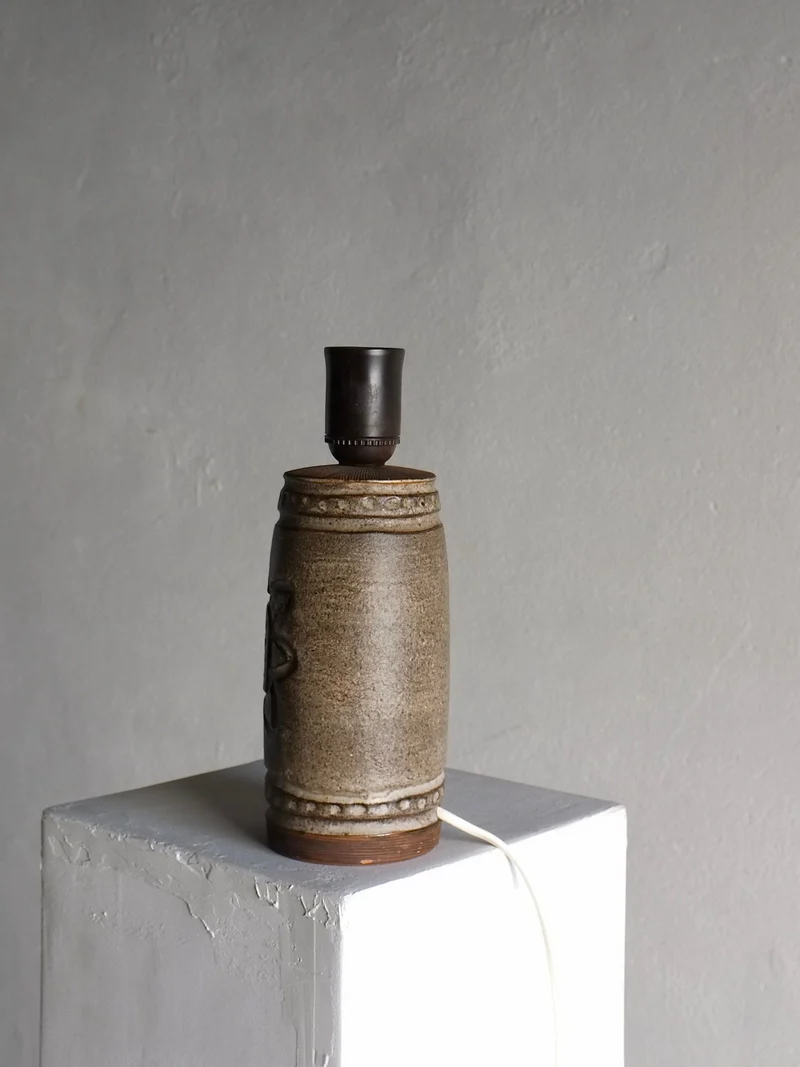 Vintage Mid-Century Stoneware Table Lamp by Irma Yourstone, 1960s