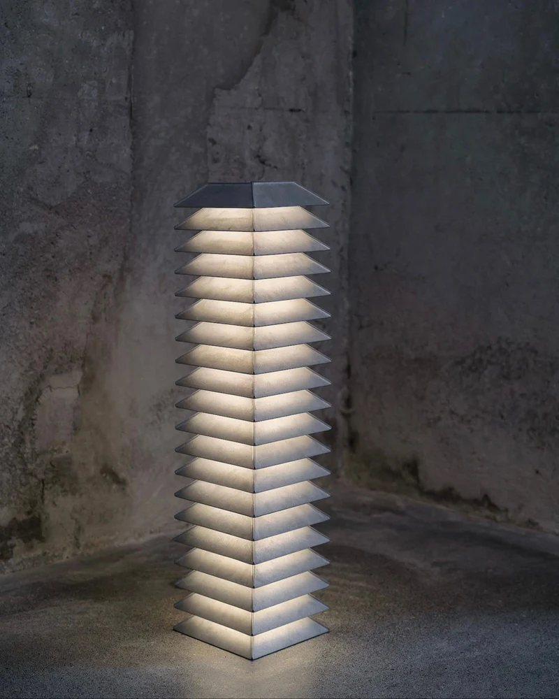 Pagoda Aluminium Floor Lamp