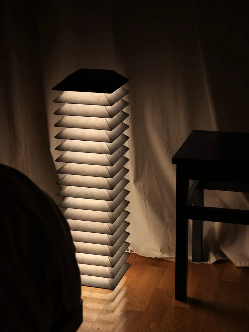 Pagoda Aluminium Floor Lamp