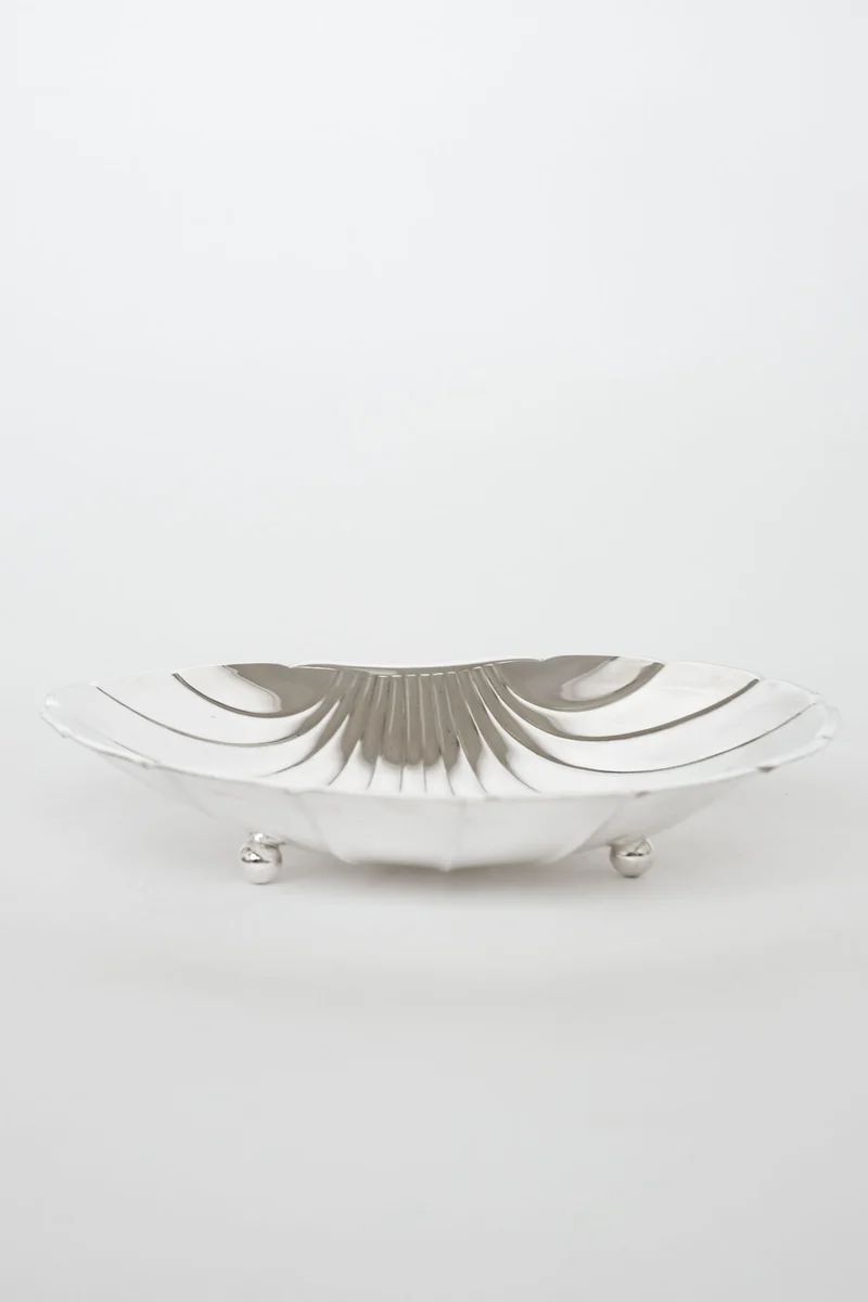 Large Silverplated Shell Dish