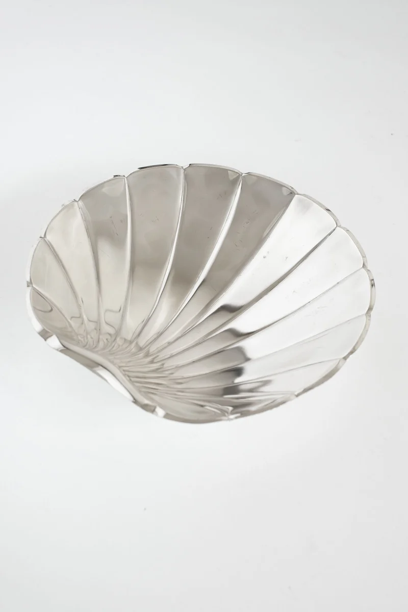 Large Silverplated Shell Dish