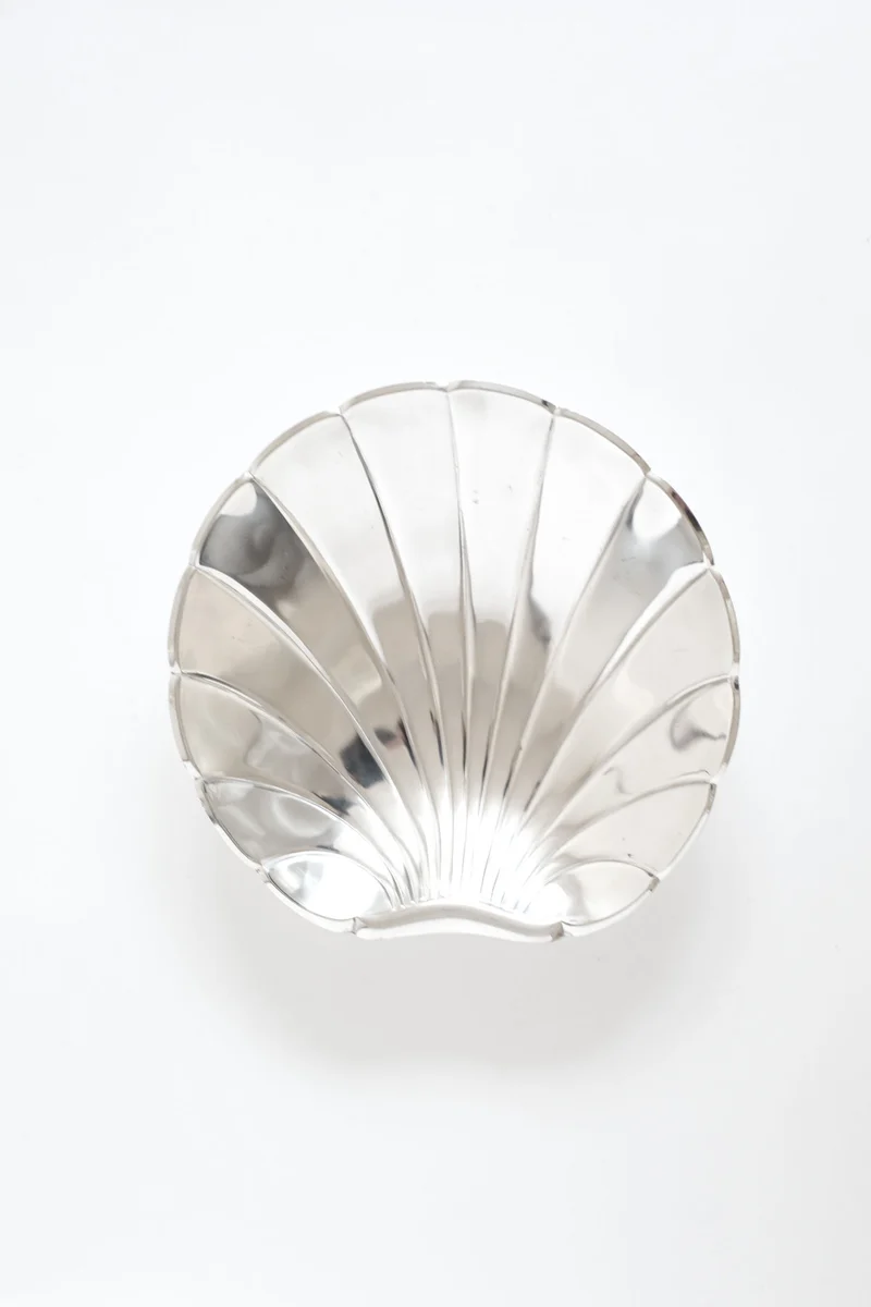 Large Silverplated Shell Dish