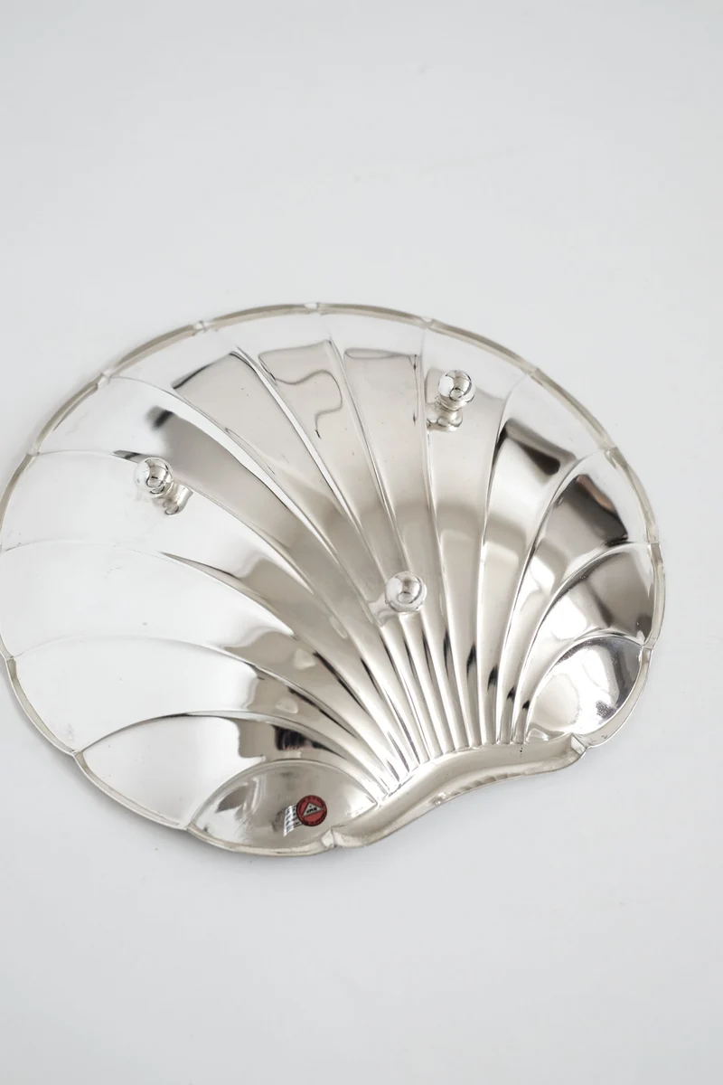 Large Silverplated Shell Dish