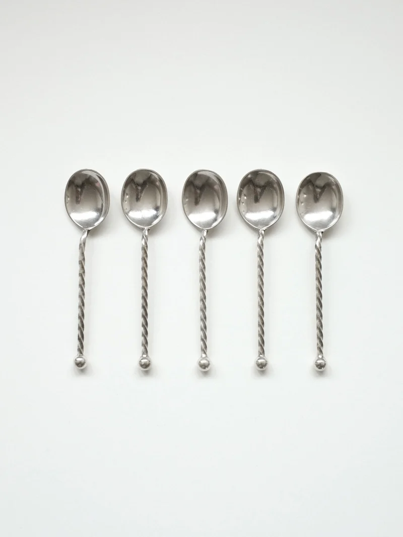 Set of 5 Silver-plated Spoons