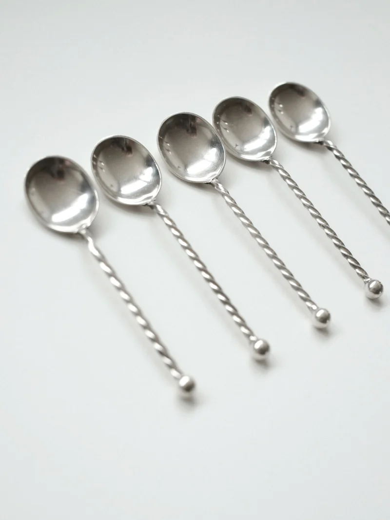 Set of 5 Silver-plated Spoons