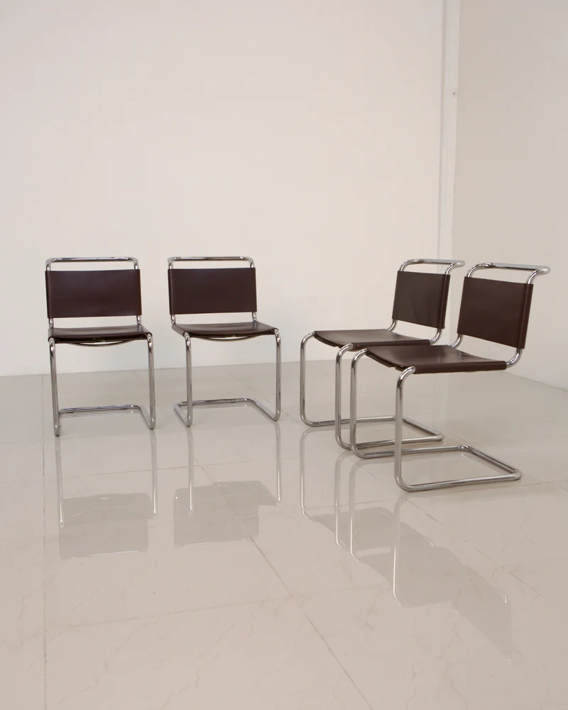Set of 4 Chair "S33" by Mart Stam for Gavina 60's