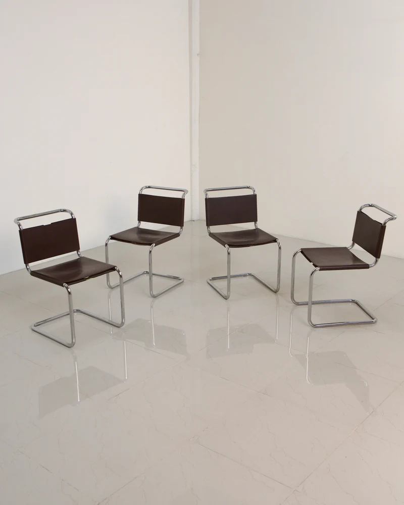Set of 4 Chair "S33" by Mart Stam for Gavina 60's