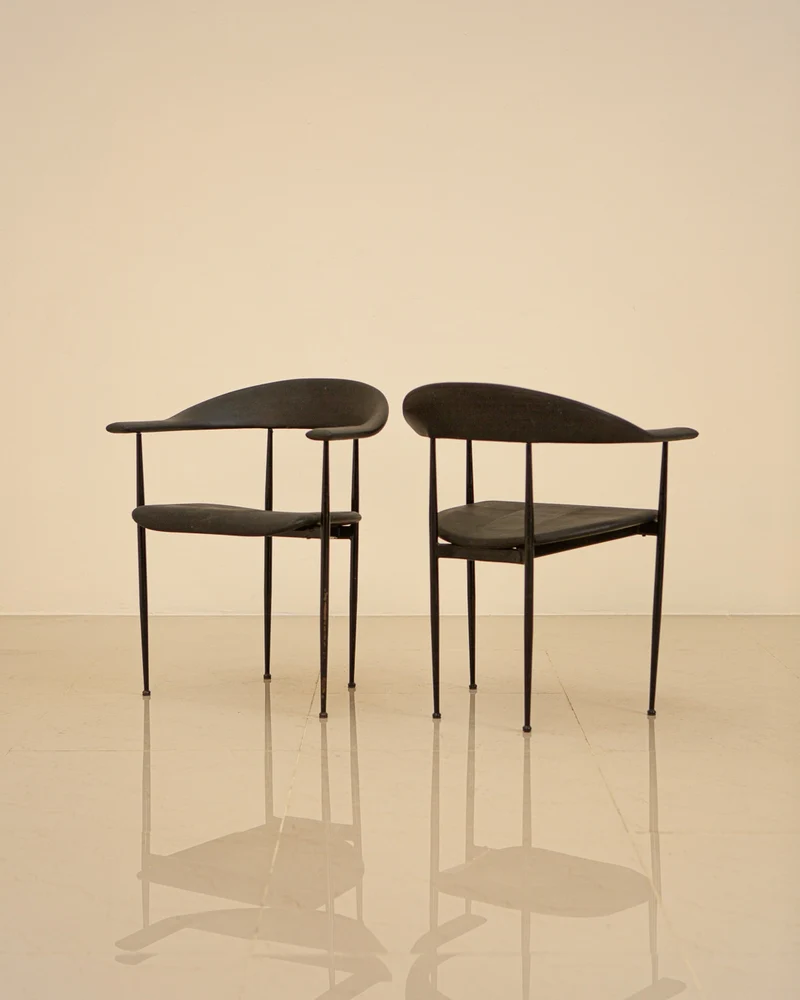 Set of 4 Chairs "P40" by Giancarlo Vegni for Fasem 80's