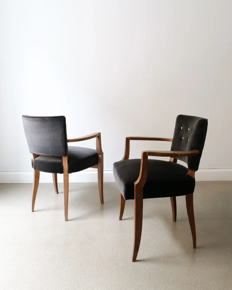 Pair of French Bridge Chairs 1930s