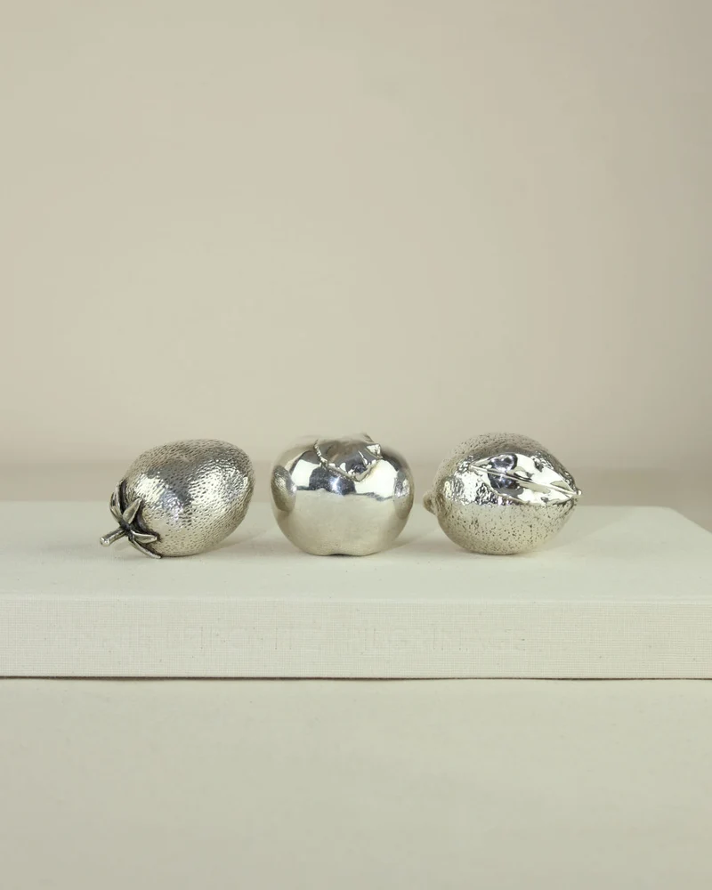 Fruits Table Figures Plated in 925 Silver