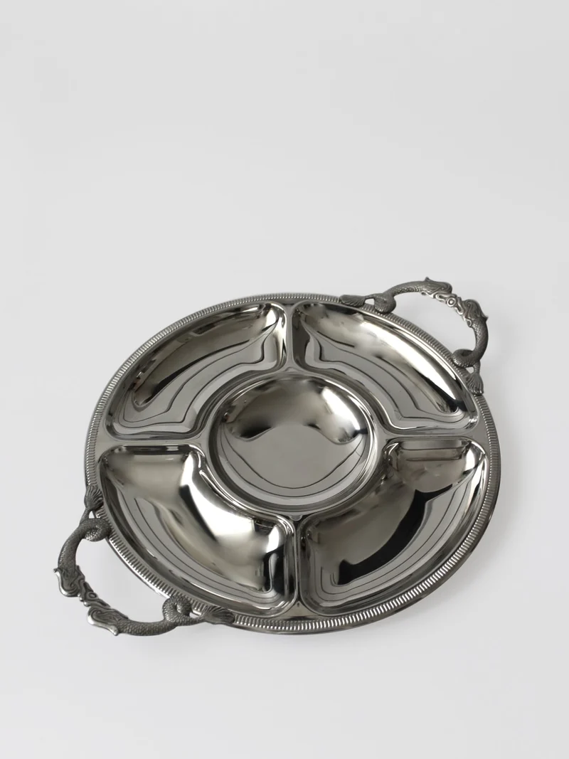 Couzon Orfèvre Mirror Serving Tray, 1970s