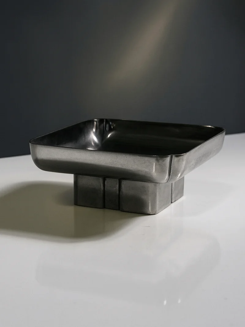 Italian Footed Bowl, Silver Plated by Cleto Munari, 1980s