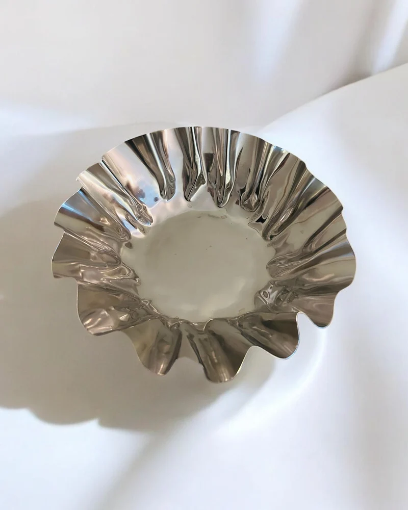 Wavy Metallic Bowl
