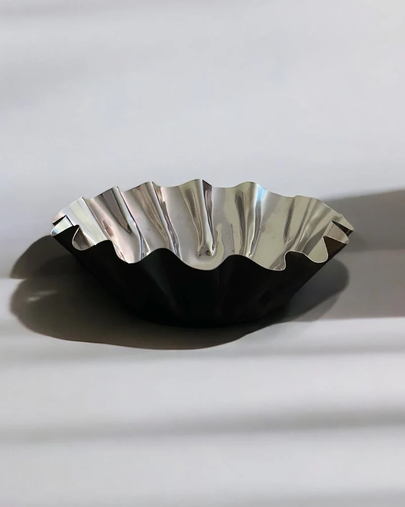 Wavy Metallic Bowl