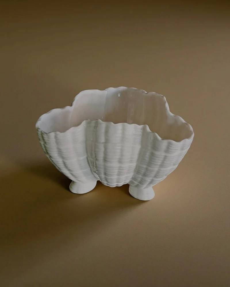 1950s Porcelain Shell Bowl