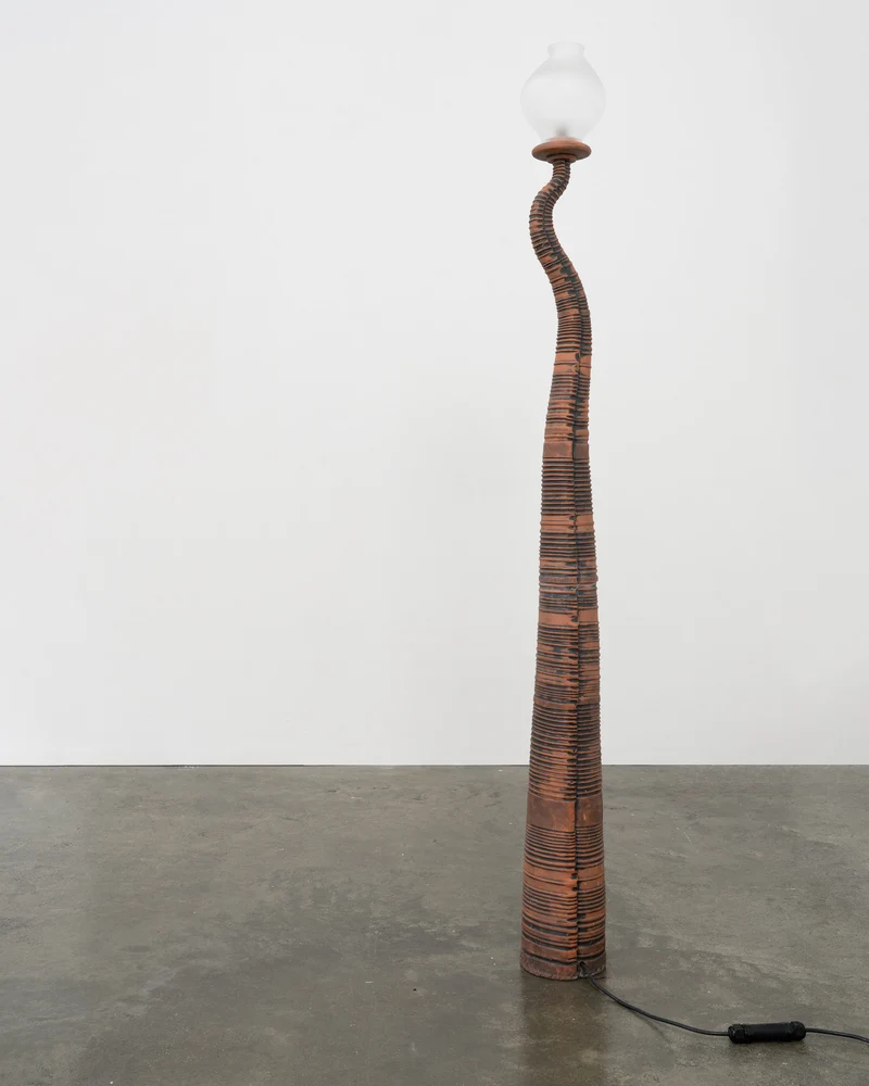 Vintage Sculptural Terracotta Floor Lamp