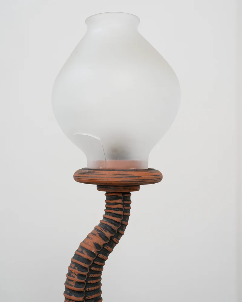 Vintage Sculptural Terracotta Floor Lamp
