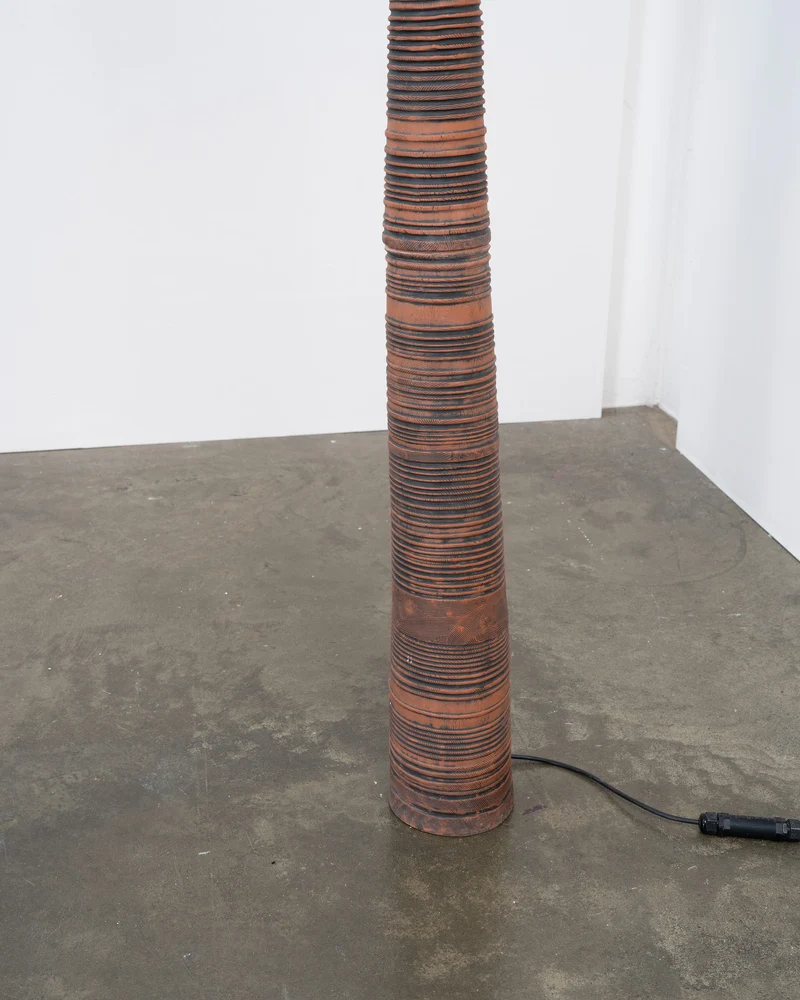 Vintage Sculptural Terracotta Floor Lamp