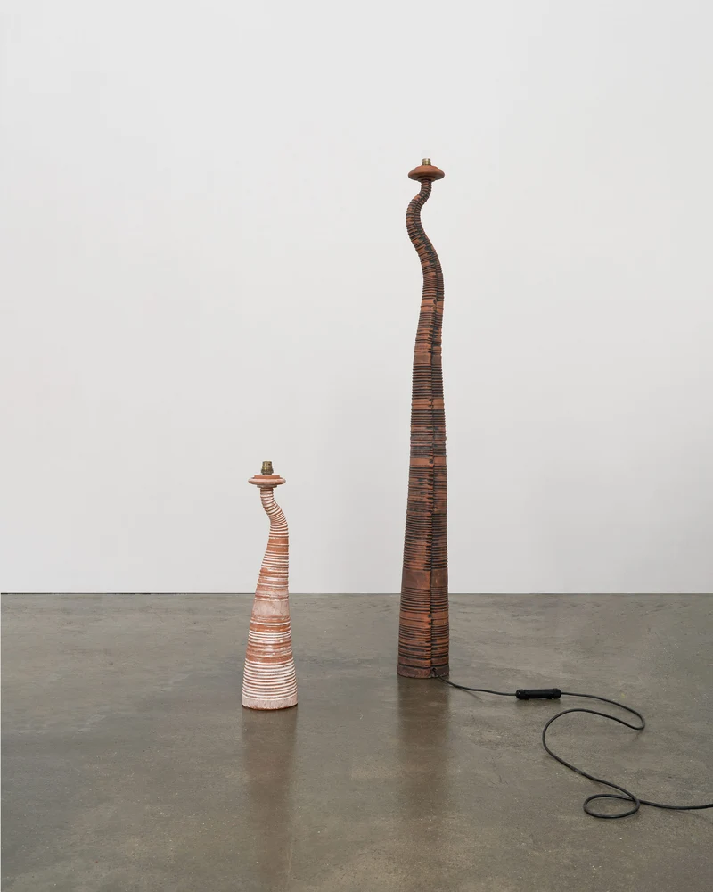 Vintage Sculptural Terracotta Floor Lamp