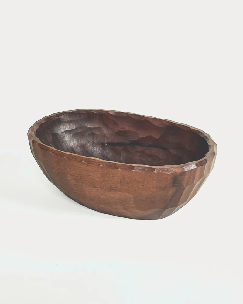Carved wood bowl, France, 1960.