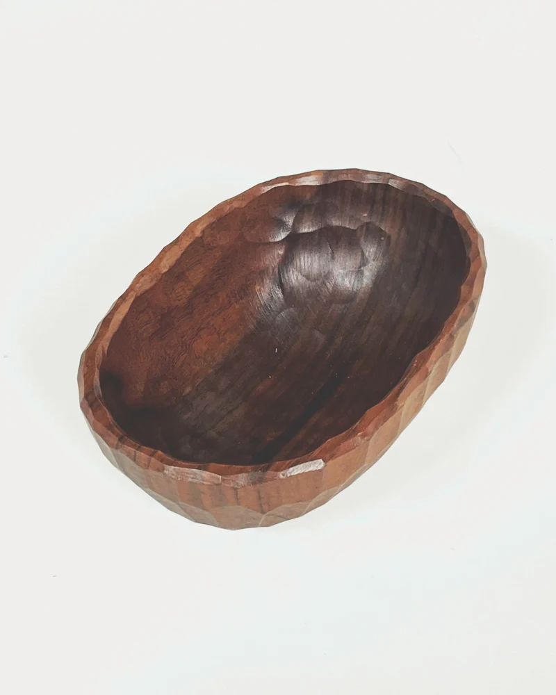 Carved wood bowl, France, 1960.