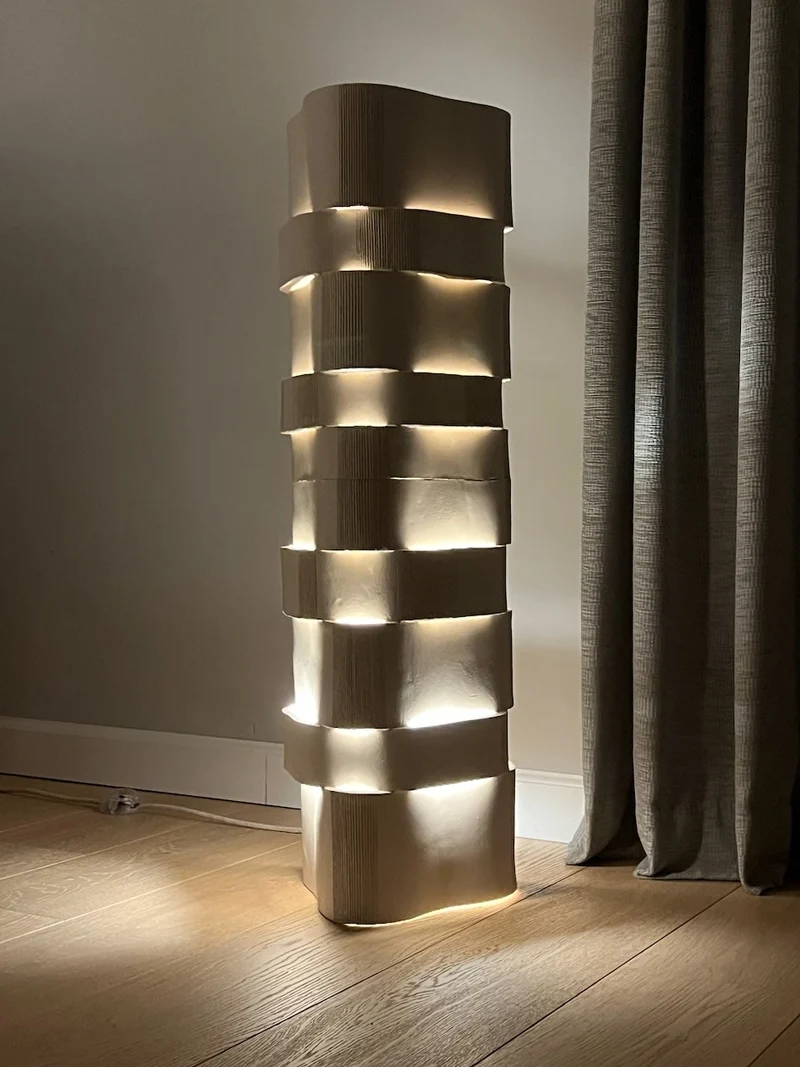 Contemporary Floor Lamp in Ceramic - Too 60 Collection